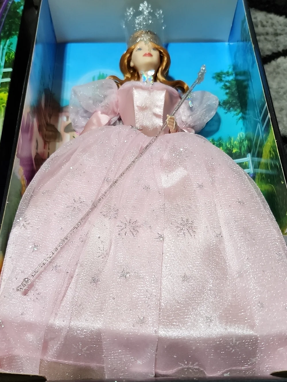 2006 MATTEL BARBIE COLLECTOR WIZARD OF OZ GLINDA THE GOOD WITCH PINK LABEL